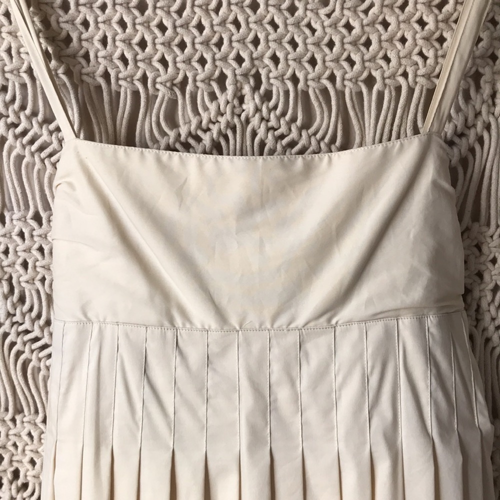 Robert Rodriguez Ivory Lace Empire Waist Dress with Straps and Tie-Back | Size 6 - Picture 3 of 8